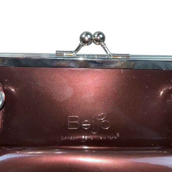 Beijo Brown Leather With Matching Coin Purse Set Twist Lock Women Handbag Size M - Picture 5 of 16